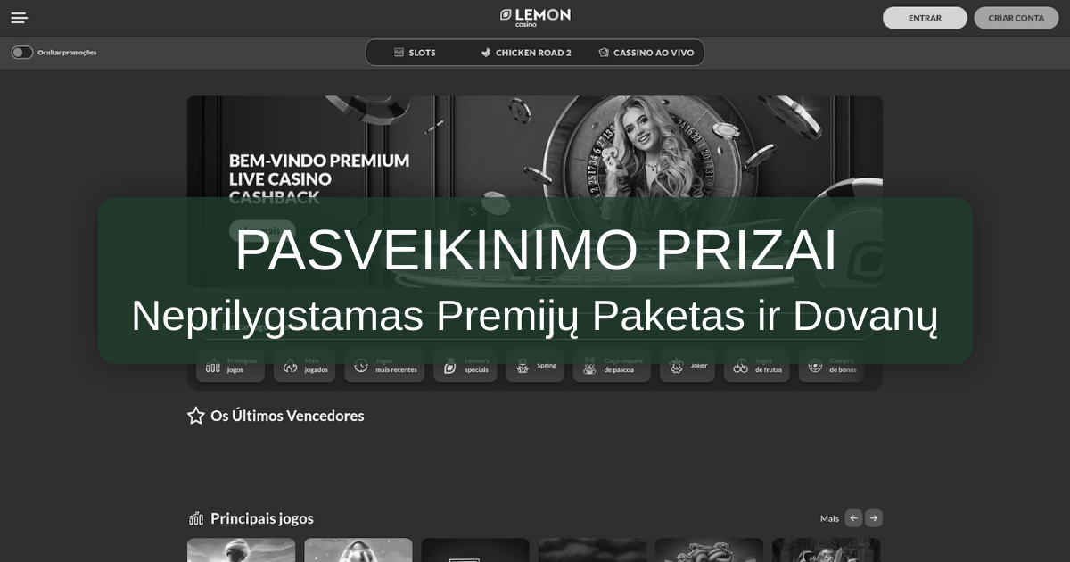 Lemon Casino - Slotai internetu su 100% premija | Lietuva